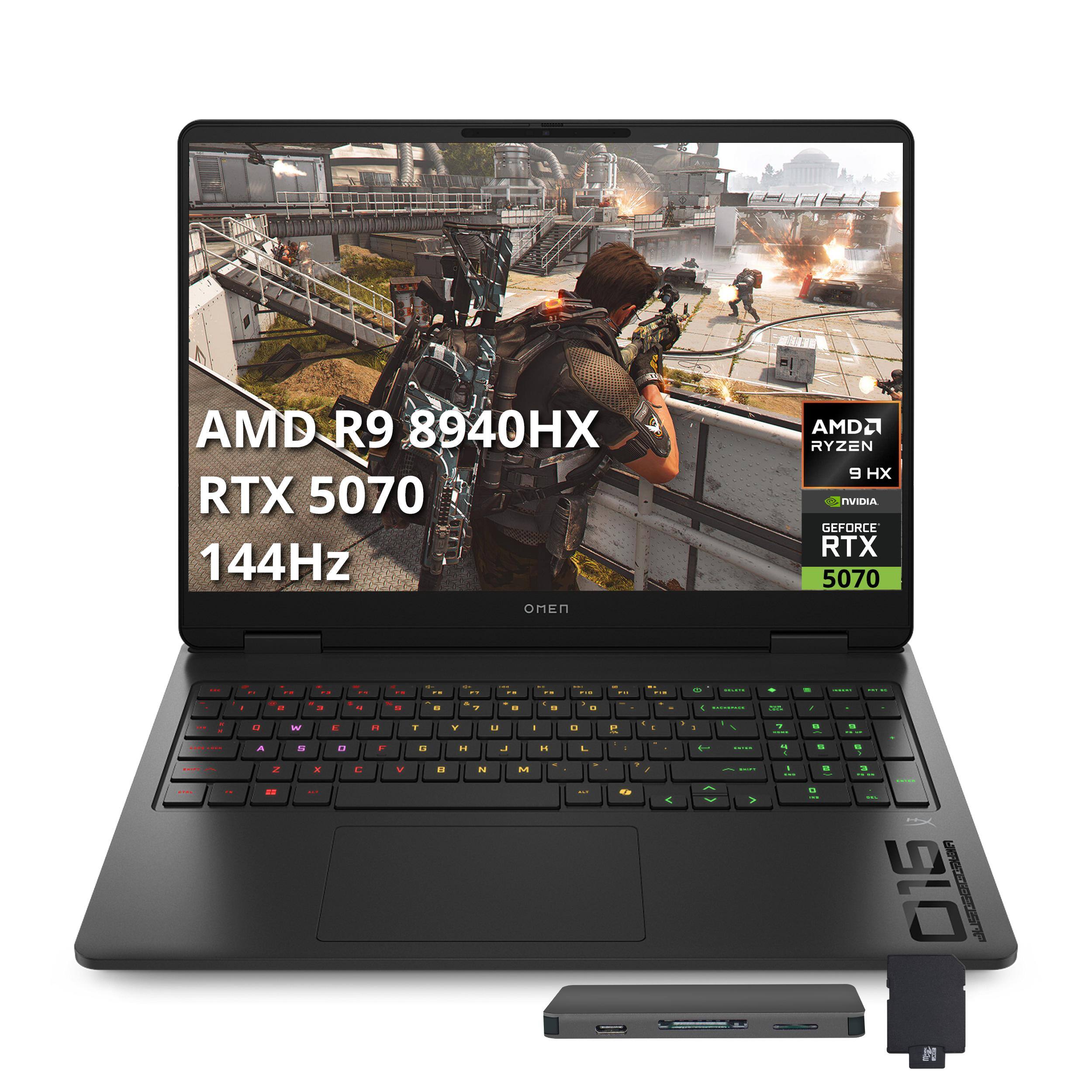 AMD R9 8940HX  
RTX 5070  
144Hz  
OMEN  
AMD RYZEN 9 HX  
NVIDIA GEFORCE RTX 5070