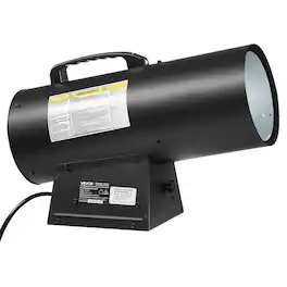 VEVOR - Propane Heater, 60000BTU Forced Air Propane Heater with Stepless Temp Settings & security Protection, Portable Garage - Black