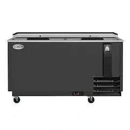 Koolmore - 65 in. Commercial Bottle Cooler in Black with Built-In Opener, ETL Listed, 19 cu. ft. (KM-BOC65-BK) - Black painted steel