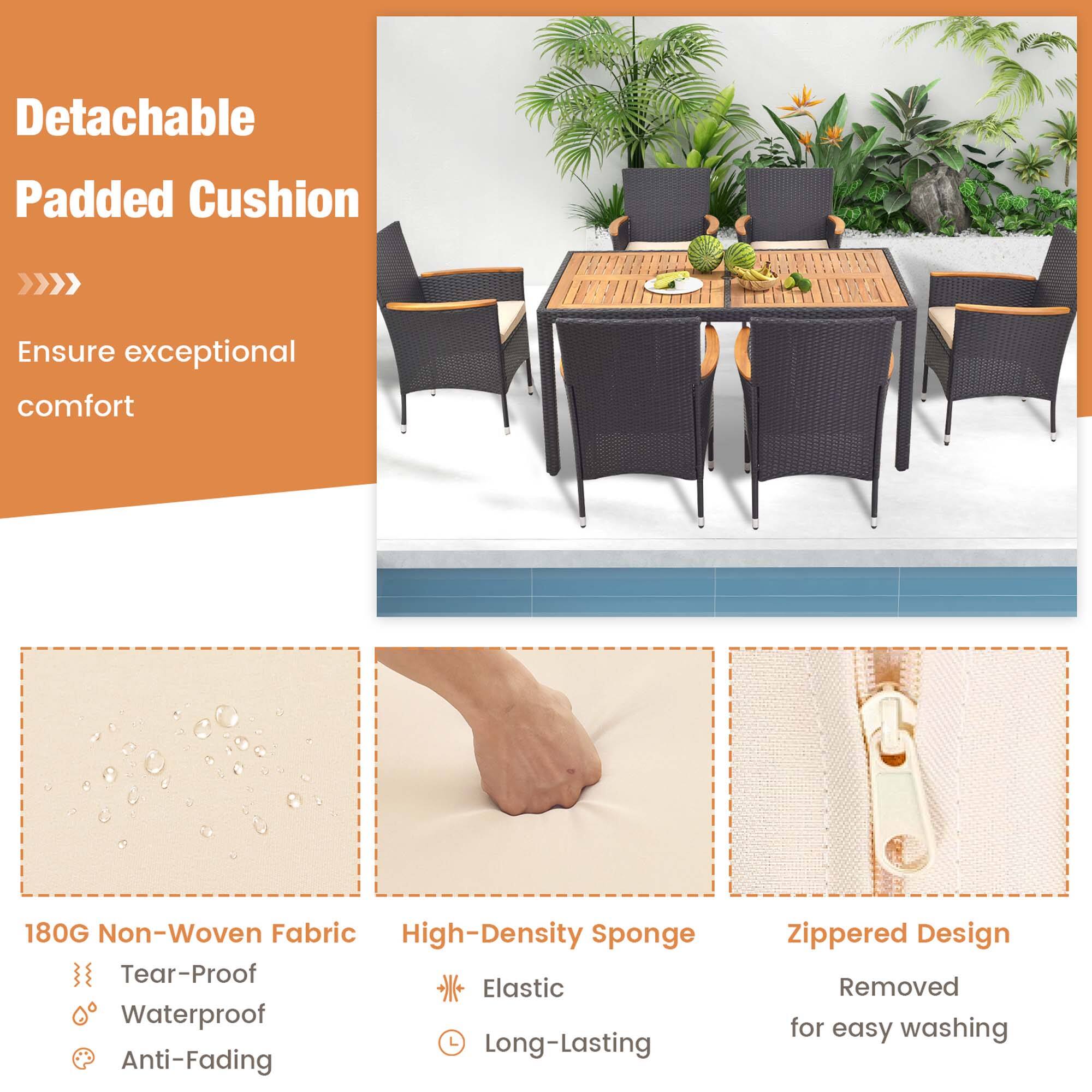 Detachable Padded Cushion >>>> Ensure exceptional comfort

180G Non-Woven Fabric
- Tear-Proof
- Waterproof
- Anti-Fading

High-Density Sponge
- Elastic
- Long-Lasting

Zippered Design
- Removed for easy washing