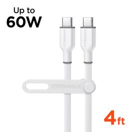 HyperGear - Flexi PRO USB-C to USB-C Cable 4ft - White