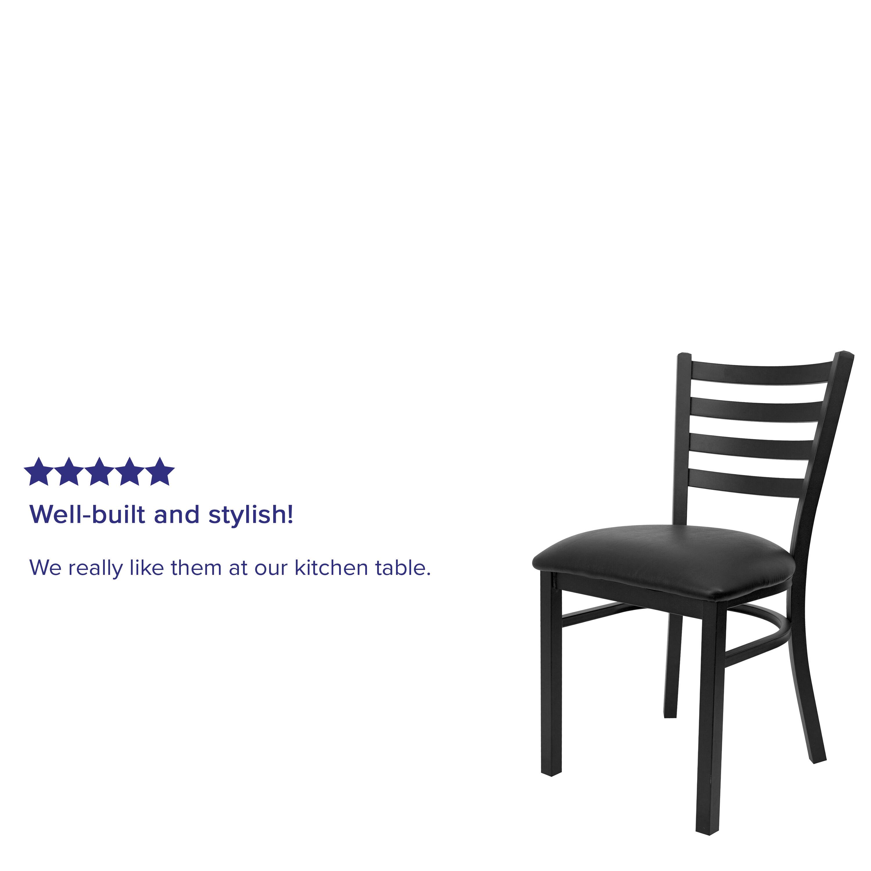 Well-built and stylish!  
We really like them at our kitchen table.