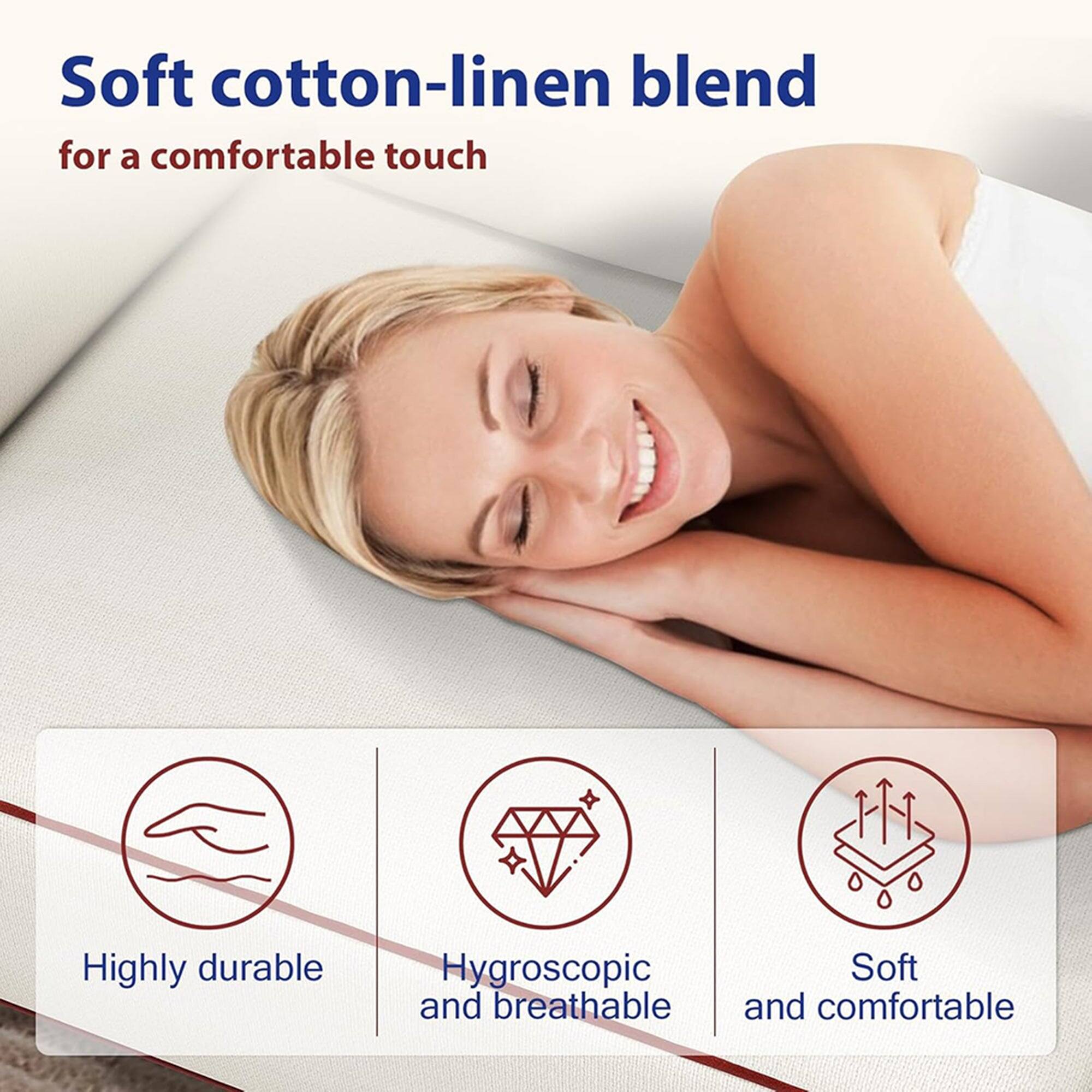 Soft cotton-linen blend for a comfortable touch

- Highly durable
- Hygroscopic and breathable
- Soft and comfortable