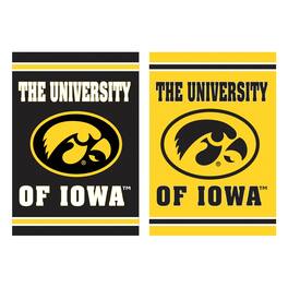 Evergreen Enterprises - Iowa Hawkeyes 12.5" x 18" Double-Sided Embossed Suede Garden Flag - Multicolor