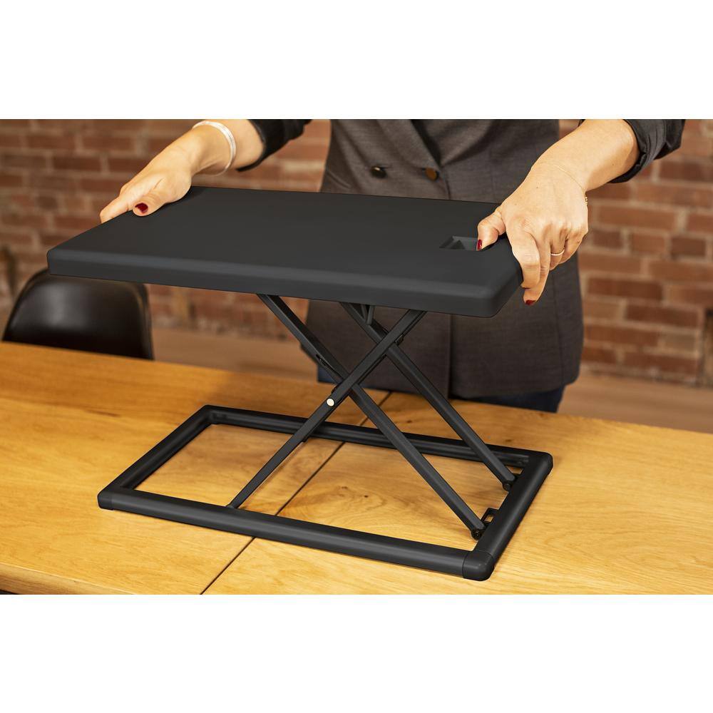 Left. Rocelco - 19" Portable Standing Desk Riser - Black.