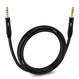 Lyxpro - Balanced Audio 1/4 TRS Cable, Male to Male, Durable & Flexible 1/4 to 1/4 Audio Cable, 6 ft - Black