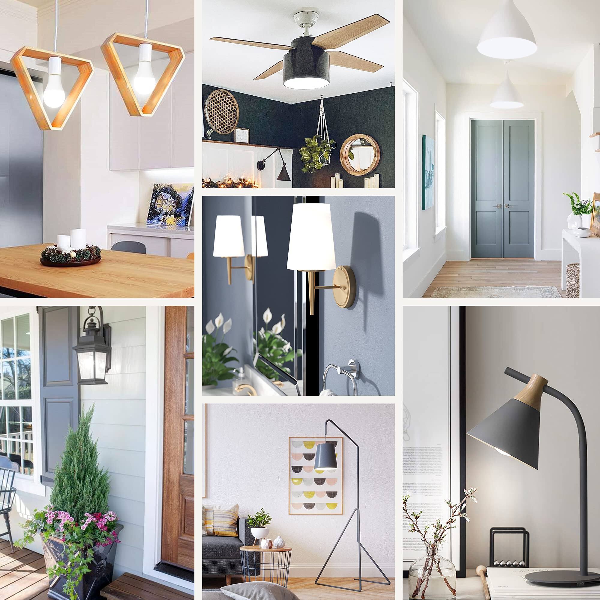 Alt View 2. GlowWise - 4-Pack A19 LED Bulbs, 100W Equivalent, 1500LM Bright Light, 13W, 5000K Daylight, Non-Dimmable, E26 Base. - White.