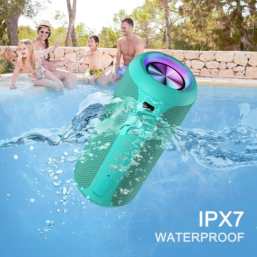 A Ritch Ux Designer Ortizan Portable Bluetooth Speaker, IPX7 Waterproof, TWS Stereo Pairing ...