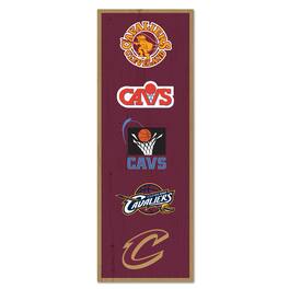 WinCraft - Cleveland Cavaliers 6" x 17" Logo Evolution Wood Sign - Multicolor