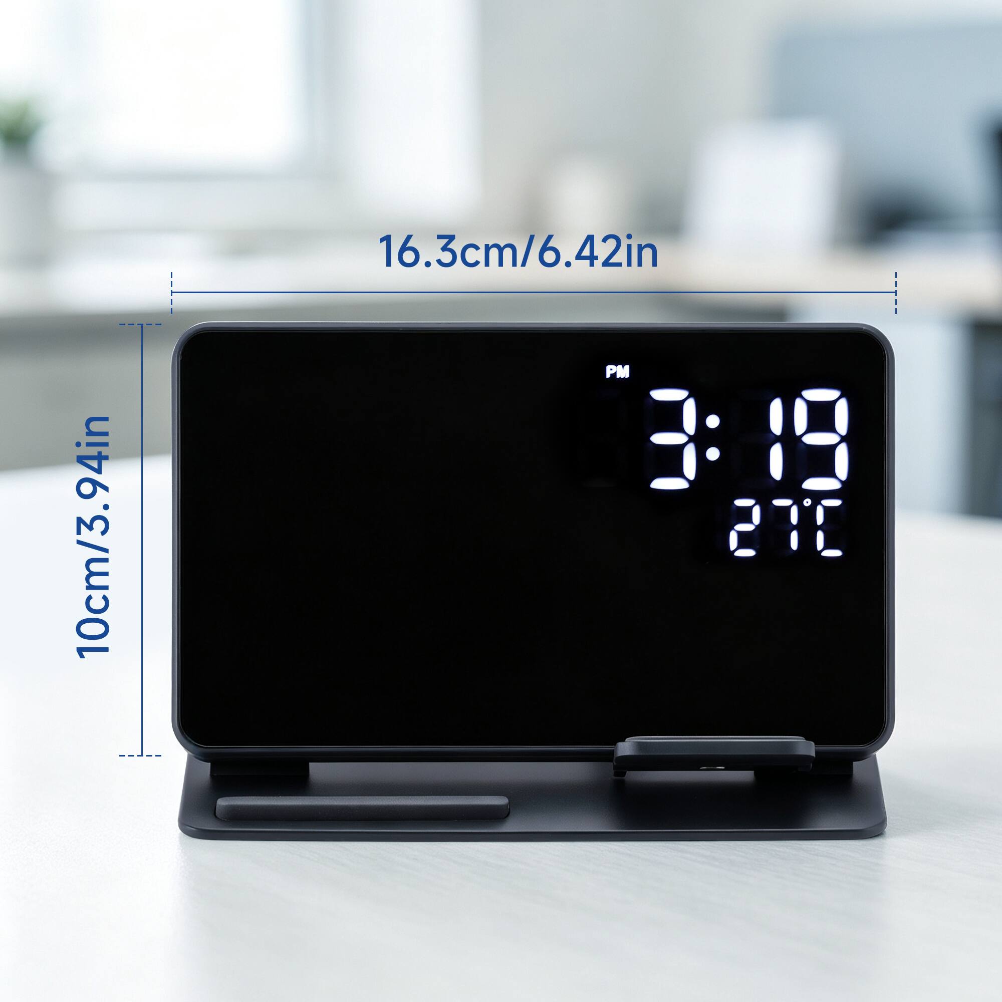 16.3cm/6.42in  
10cm/3.94in  
PM 3:19  
27°C