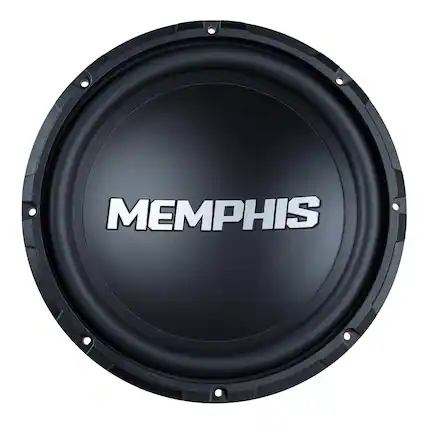 Front. Memphis Car Audio - Memphis Audio SRX1240V 12" Street Reference Single 4-Ohm Subwoofer - 250 wRMS - Black/Gray.