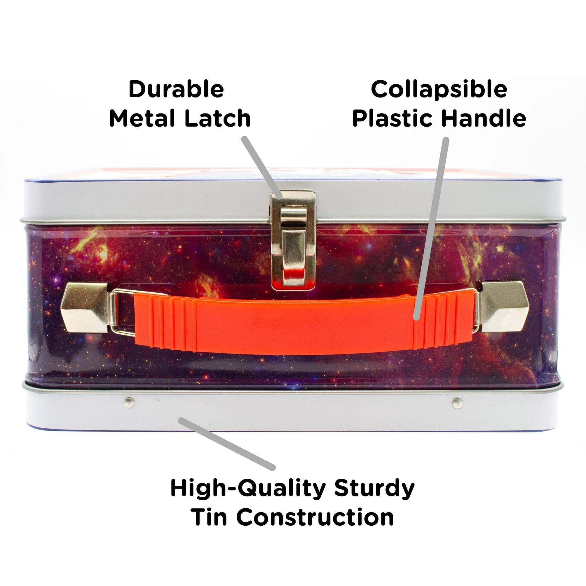 Durable Metal Latch  
Collapsible Plastic Handle  
High-Quality Sturdy Tin Construction