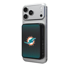 Keyscaper - Miami Dolphins Wireless Magnetic Power Bank - Black
