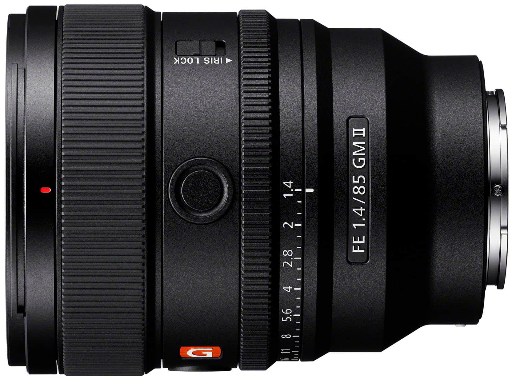 The image features a close-up of a Canon lens, which is a telephoto lens with a focal length of 1.4. The lens has a lock iris feature, which allows for precise control of the aperture. The lens is designed for use with full-frame cameras and has a maximum aperture of f/2.8. It is also equipped with a GMI 1.4/85 FE, which is a type of filter that enhances the lens' performance in certain lighting conditions. The lens has a minimum focusing distance of 4 feet and a maximum magnification of 0.56x. Additionally, the lens has a field of view of 85.1 degrees, which is suitable for capturing wide-angle shots.