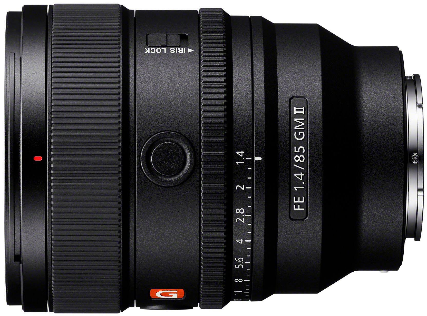 The image features a close-up of a Canon lens, which is a telephoto lens with a focal length of 1.4. The lens has a lock iris feature, which allows for precise control of the aperture. The lens is designed for use with full-frame cameras and has a maximum aperture of f/2.8. It is also equipped with a GMI 1.4/85 FE, which is a type of filter that enhances the lens' performance in certain lighting conditions. The lens has a minimum focusing distance of 4 feet and a maximum magnification of 0.56x. Additionally, the lens has a field of view of 85.1 degrees, which is suitable for capturing wide-angle shots.