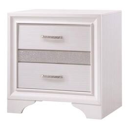 Manhattan Lane - Wooden Nightstand with Hidden Jewelry Tray - White