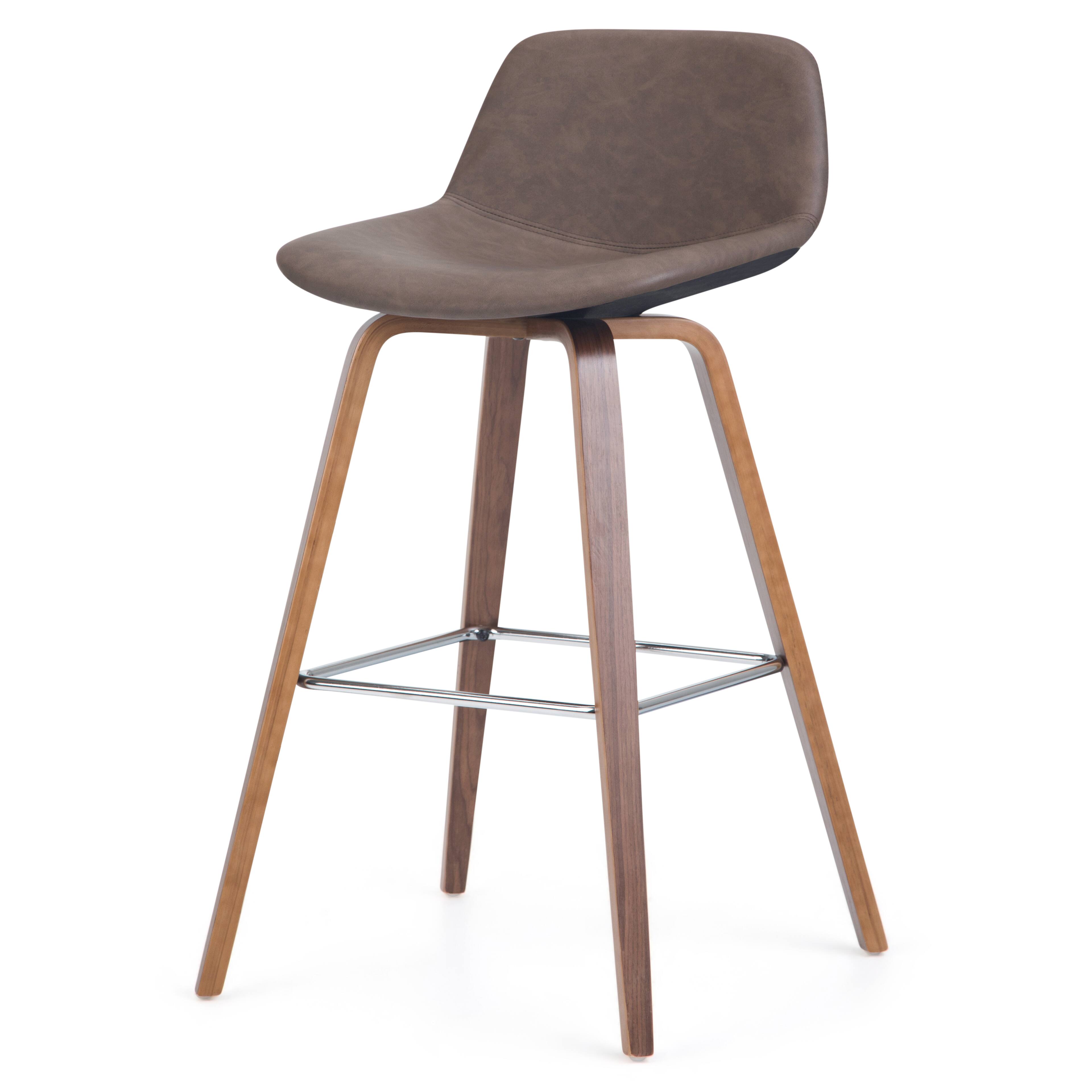 Alt View 16. Simpli Home - Randolph Bentwood Counter Height Stool (Set of 2) - Distressed Chocolate Brown.