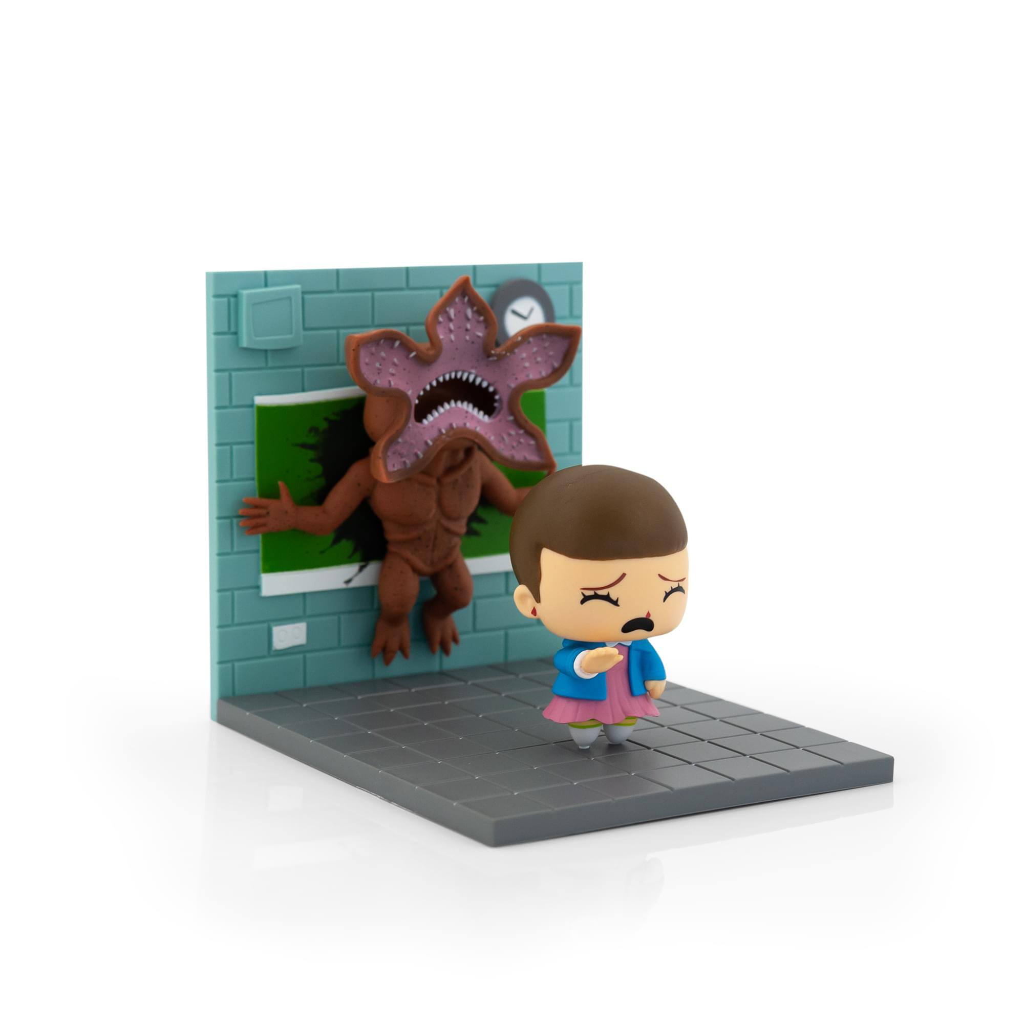 Front. Loot Crate - Stranger Things Eleven Vs. Demogorgon Exclusive Diorama | SuperEmoFriends Design - Multi-Color.