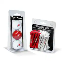 Team Golf - Utah Utes 3-Golf Ball & 50-Golf Tee Set - Multicolor