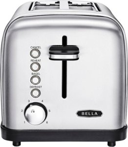 Bella - Classics 2-Slice Wide-Slot Toaster - Stainless Steel