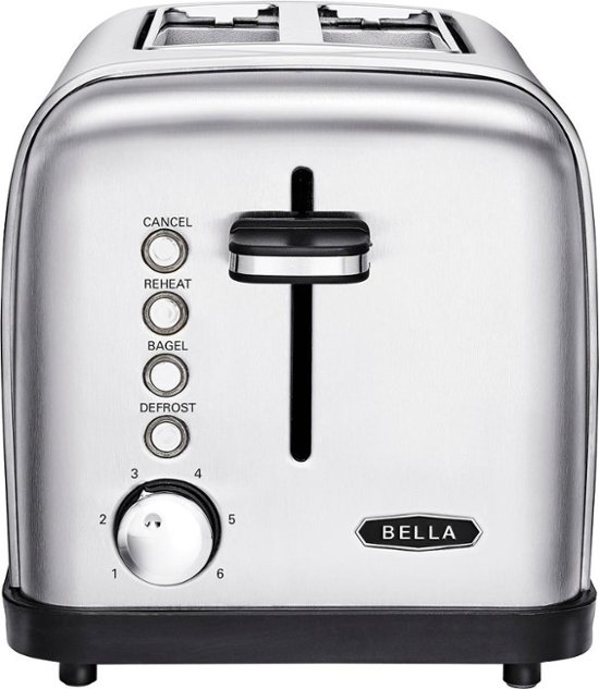 Angle Zoom. Bella - Classics 2-Slice Wide-Slot Toaster - Stainless Steel.