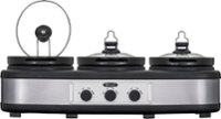 Angle Zoom. Bella - 3 x 2.5-Quart Triple Slow Cooker - Stainless Steel/Black.
