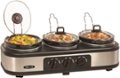 Angle Zoom. Bella - 3 x 1.5-Quart Triple Slow Cooker - Stainless Steel/Black.