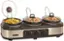 Angle. Bella - 3 x 1.5-Quart Triple Slow Cooker - Stainless Steel/Black.