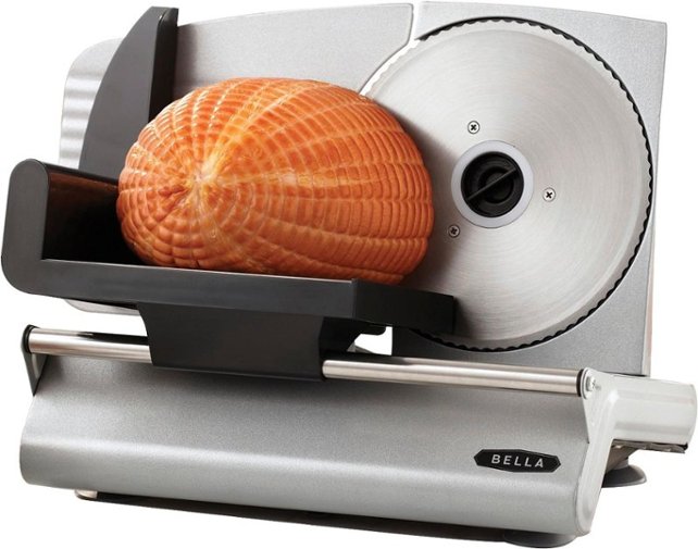 Bella - Electric Food Slicer - Stainless Steel - Angle Zoom