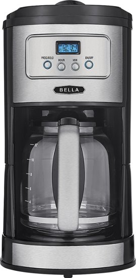 Bella - Classics 12-Cup Coffeemaker - Chrome/Black - Angle Zoom