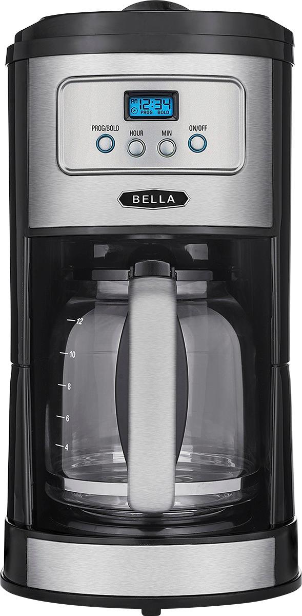 Bella - Classics 12-Cup Coffee Maker - Chrome/Black