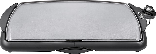 Bella - 10.5" x 20" Ceramic Griddle - Black - Angle Zoom
