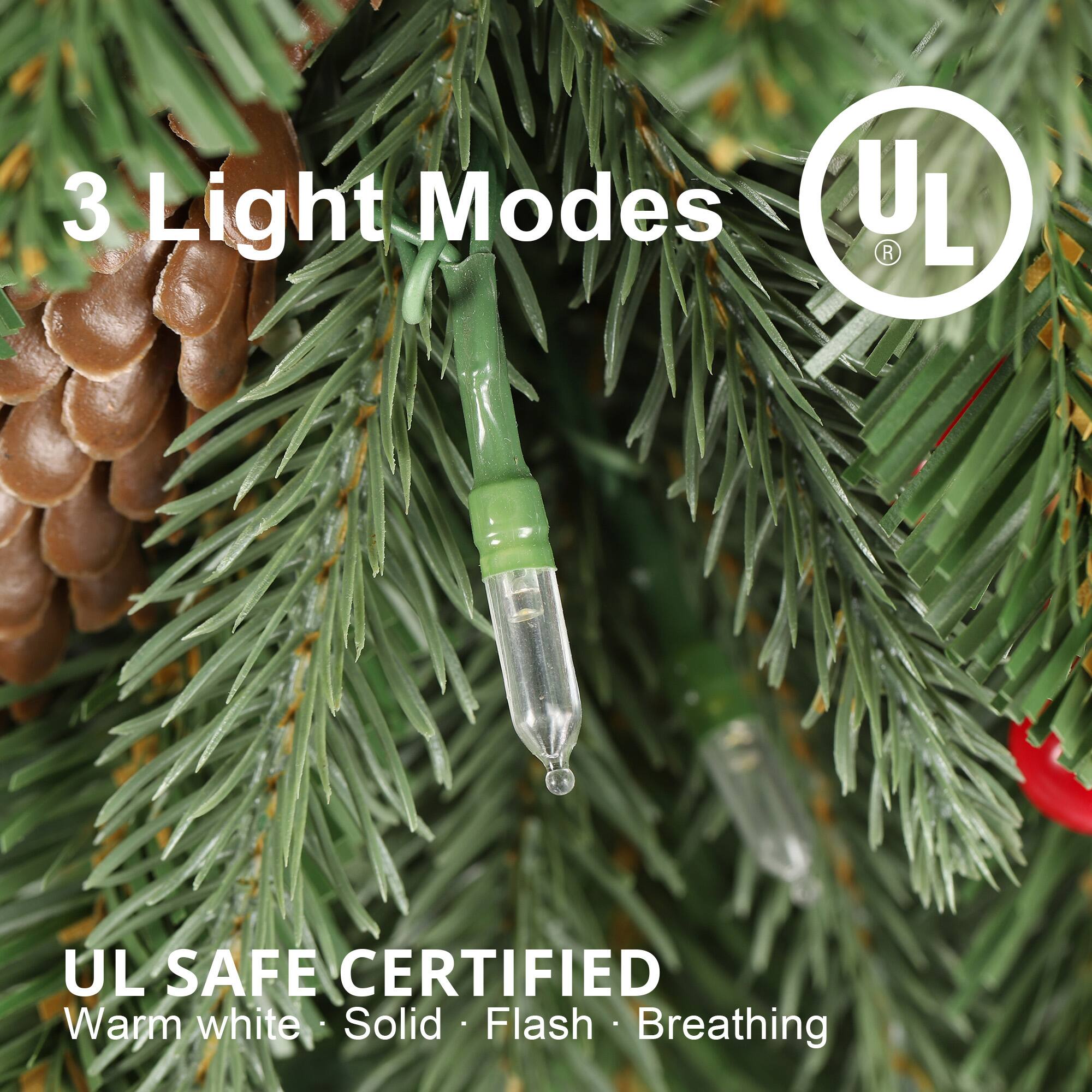 3 Light Modes

UL SAFE CERTIFIED
Warm white · Solid · Flash · Breathing