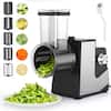 Front. Fitnate - Multifunctional Electric Grater Slicer & Shredder for Cheese, Vegetables, Fruits - Black.