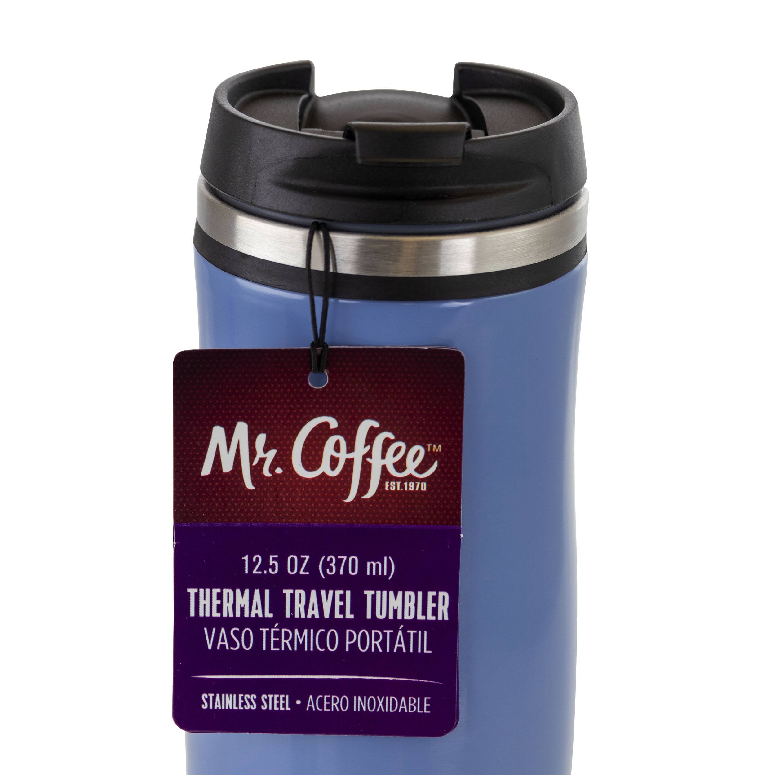 TM Mr. Coffee EST.1970 12.5 OZ (370 ml) Thermal Travel Tumbler VASO TRMICO PORTATIL STAINLESS STEEL ACERO INOXIDABLE