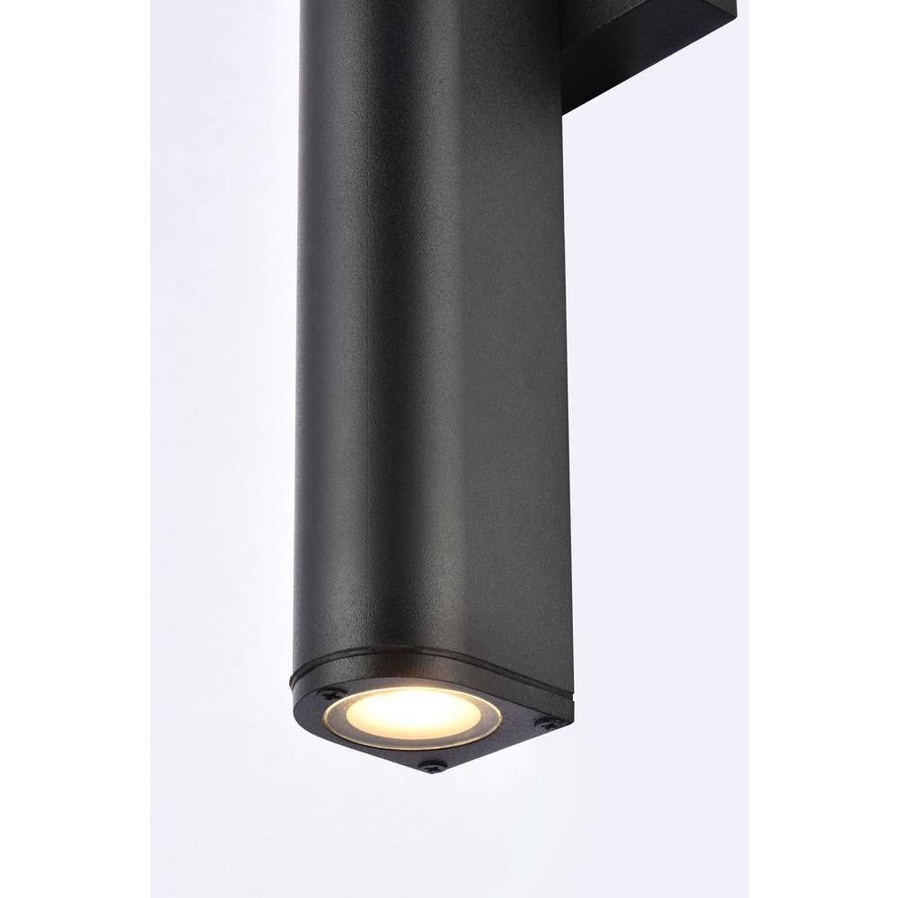 Alt View 3. Living District - Raine Integrated LED wall sconce in black - Black.
