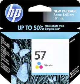 HP - 57 Standard Capacity - Color (Cyan, Magenta, Yellow) Ink Cartridge - Multicolor