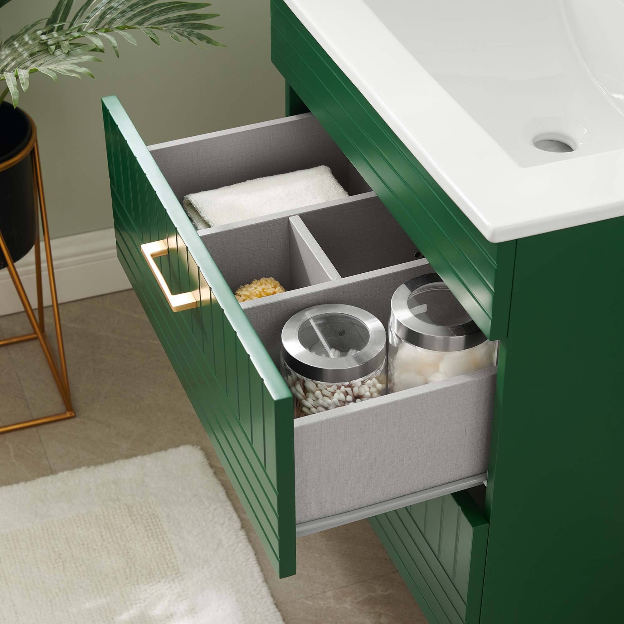 Back. Modway - Daybreak Bathroom Vanity Basin Included by Modway - Green White.