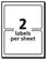 2 labels per sheet