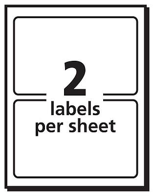 2 labels per sheet