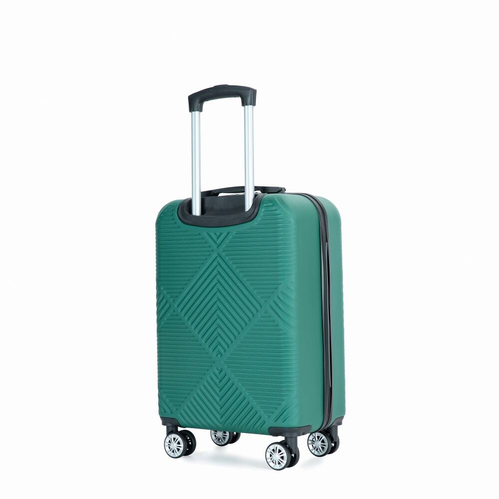 Alt View 3. Ropilly - Ropilly 4 Piece Luggage Set Dark Green Hard Shell Suitcase with 14 Inch Cosmetic Case - Dark Green.