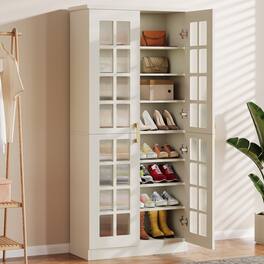 Tribesigns - Office Storage Cabinet, For Everyday Organization in Workspaces and Office Reception Areas - White