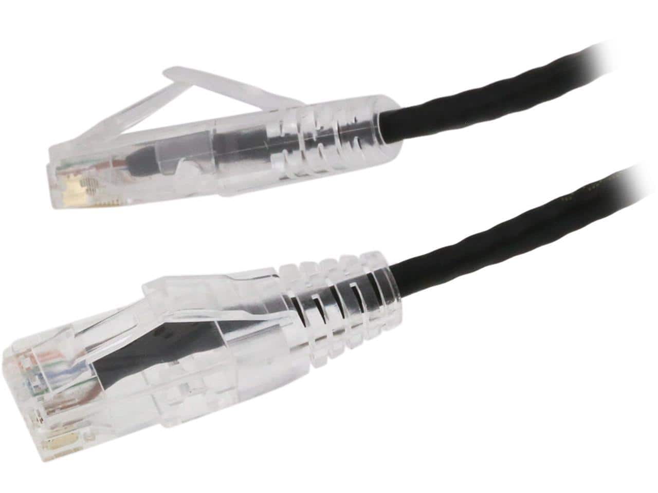 Nippon Labs - 28 AWG Snagless Cat6 Ethernet Cable - 25ft, Black, 550MHz, UTP, Stranded, RJ45