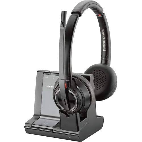Plantronics - Savi 8200 Series Wireless DECT Headset System - Black