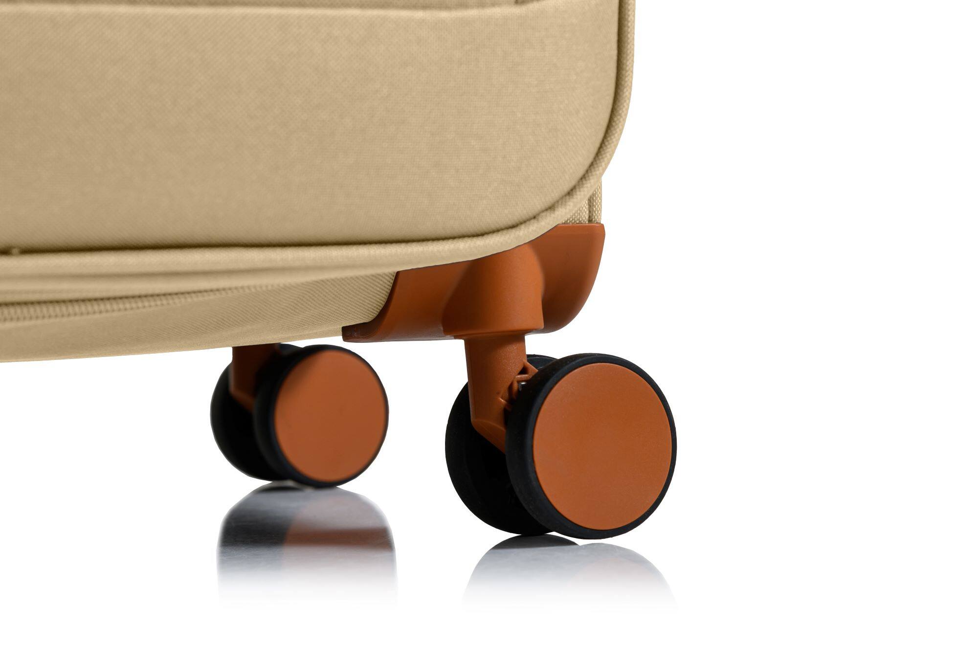 Alt View 1. Champs - Classic Collection 3 Piece Soft Side Luggage Set - Khaki.