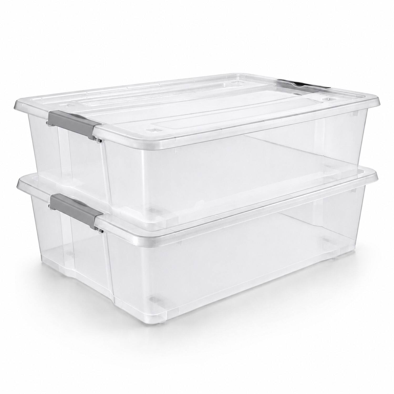 Alt View 10. Sorbus - Sorbus 2 Pack 40qt Underbed Bins with Lids and Handles - Clear.