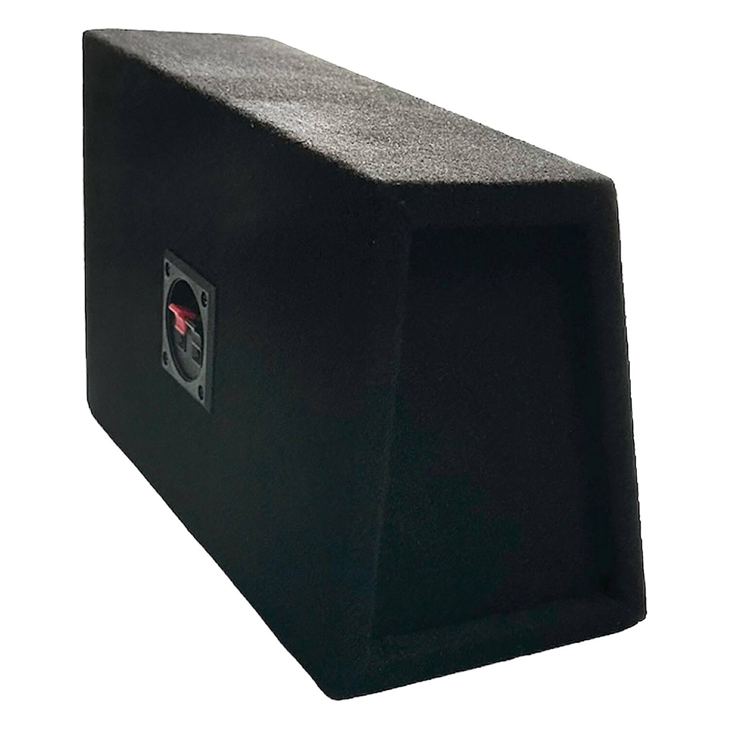 Left. King Boxes - King Boxes A69 A69 6-in. X 9-in. Wedge Single-speaker Black Carpeted Enclosure For Car, Truck, Or Suv, Pair - Black.