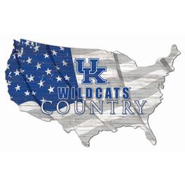 Fan Creations - Kentucky Wildcats USA Flag Cutout Sign - Multicolor