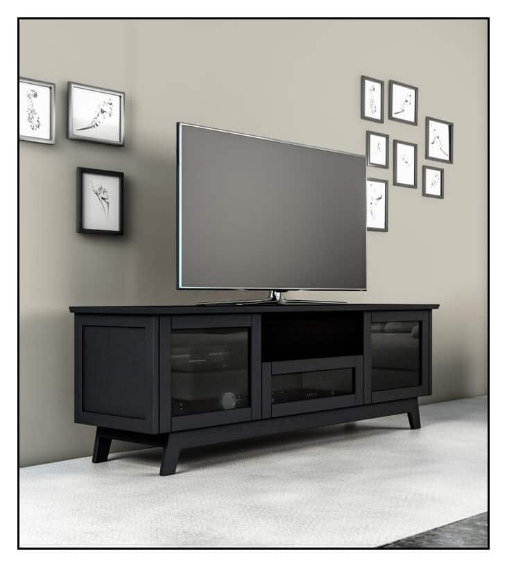 Front. Salamander Designs - A/V Cabinet for Most Flat-Panel TVs Up to 80" - Black.
