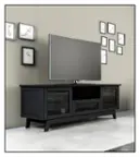 Front. Salamander Designs - A/V Cabinet for Most Flat-Panel TVs Up to 80" - Black.
